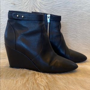 Loeffler Randall Black Wedge Ankle Bootie size 8
